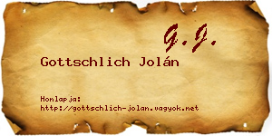 Gottschlich Jolán névjegykártya
